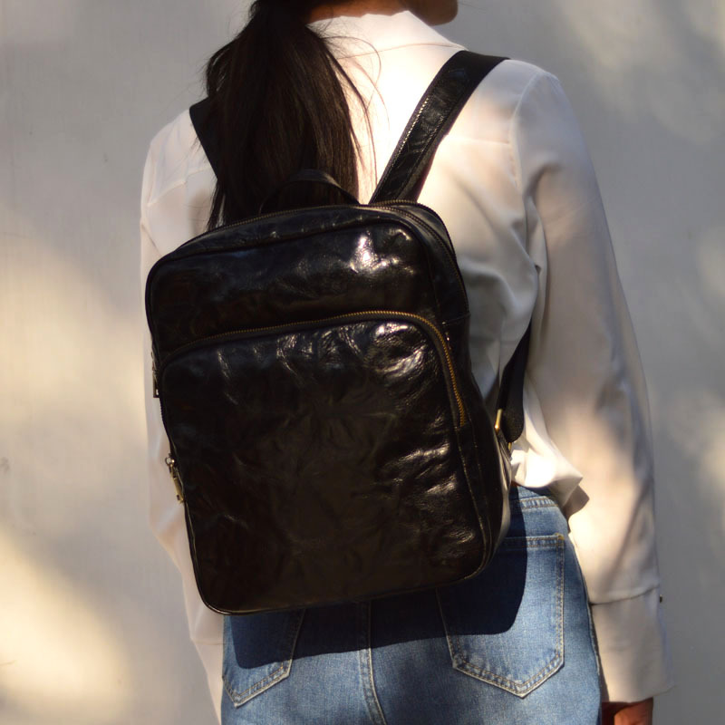 Interior Design Vintage Style - AETOO Rucksack aus pflanzlich gegerbtem Rindsleder,