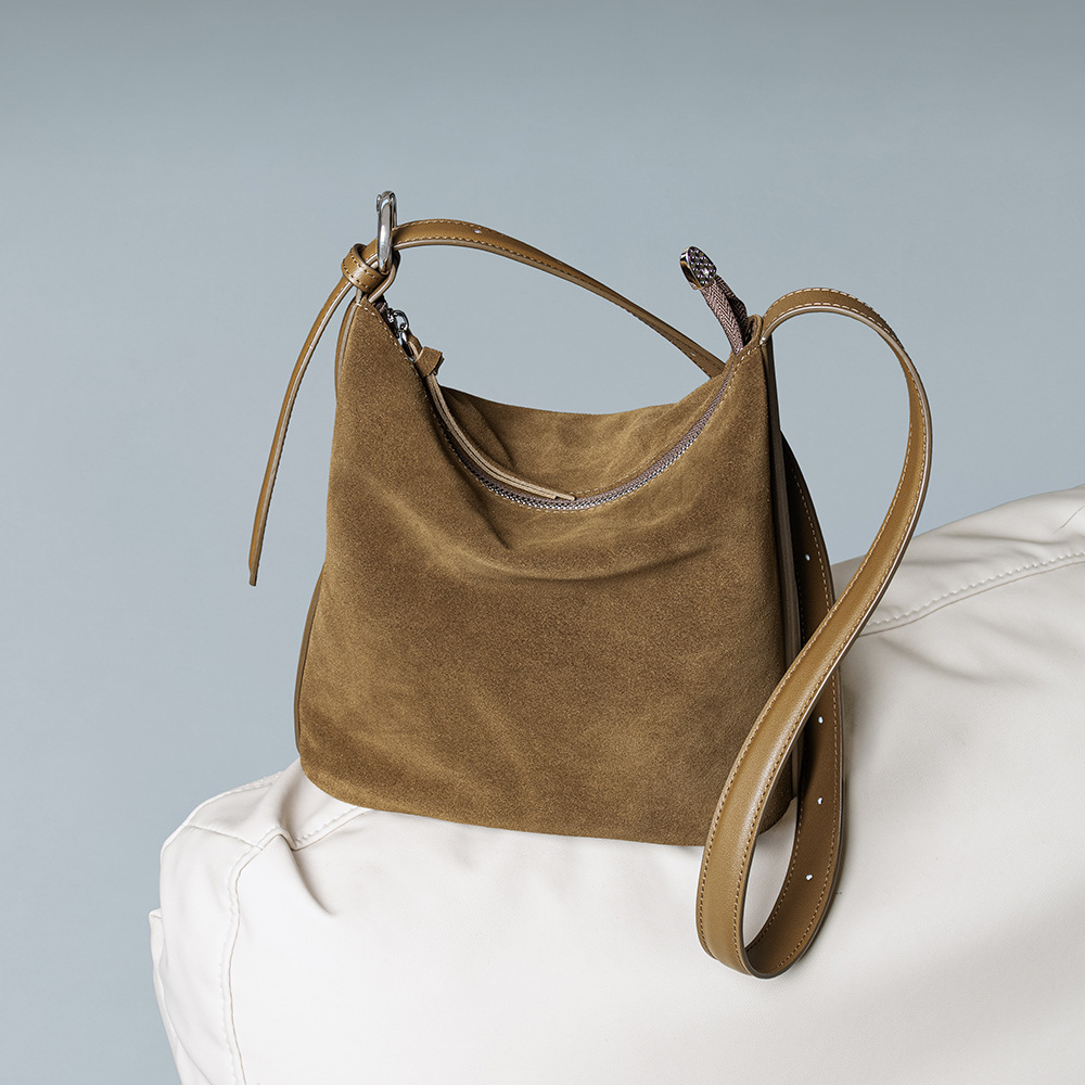 Interior Design Vintage Style - Damen-Beuteltasche, Wildleder, Vintage-Handtasche, einzigartiges Design, Umhängetasche,