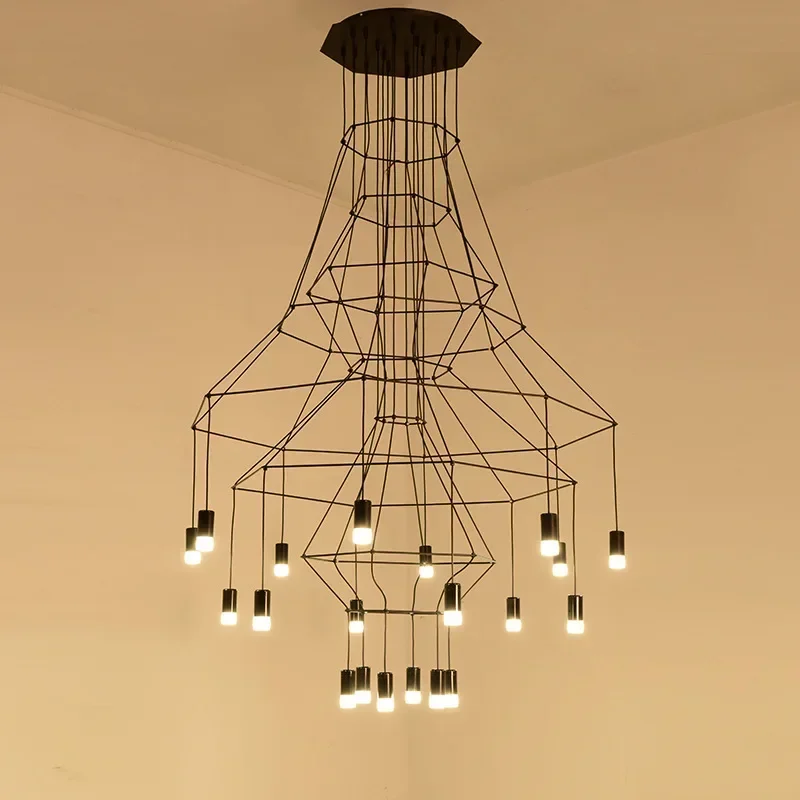 Interior Design Years Of Study - Moderne Kreative Treppenhaus-LED-Kronleuchter Acryl G9 Wohnzimmer