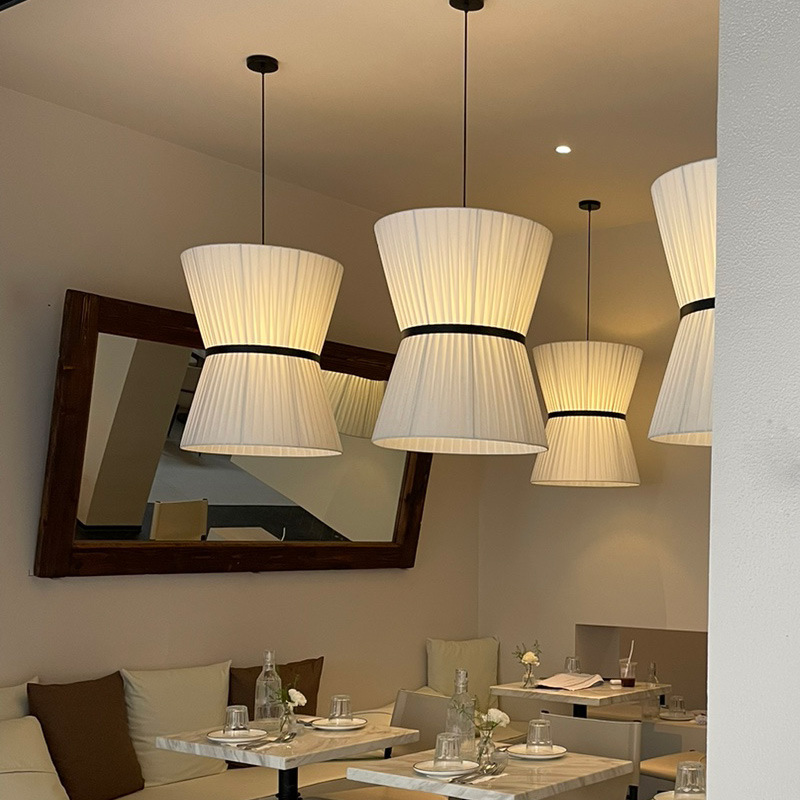 Interior Design Years Of Study - Moderne Designer Minimalistische Stoff-LED-Pendelleuchte Restaurant Wohnzimmer