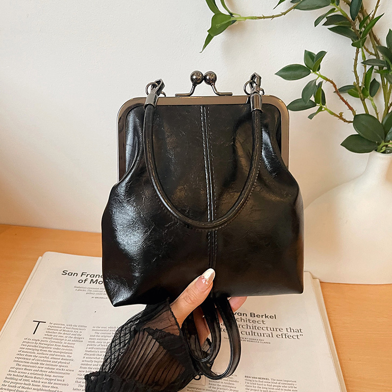 Interior Design Vintage Style - Vintage-Stil Damenhandtasche PU-Leder Braun Vielseitige Designer-Schultertasche