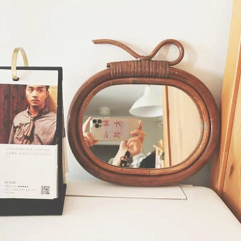 Natürlicher Rattan Runder Schm – Rattan Mirror Round Bewertung und Preis