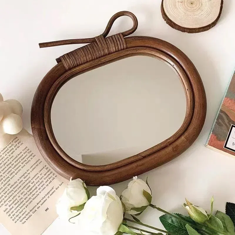 Natürlicher Rattan Runder Schm – Rattan Mirror Round Bewertung und Preis