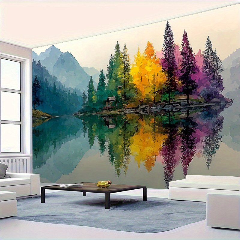 Buntes Waldsee-Wandbild, 2D-HD – Interior Design Hd Bewertung und Preis