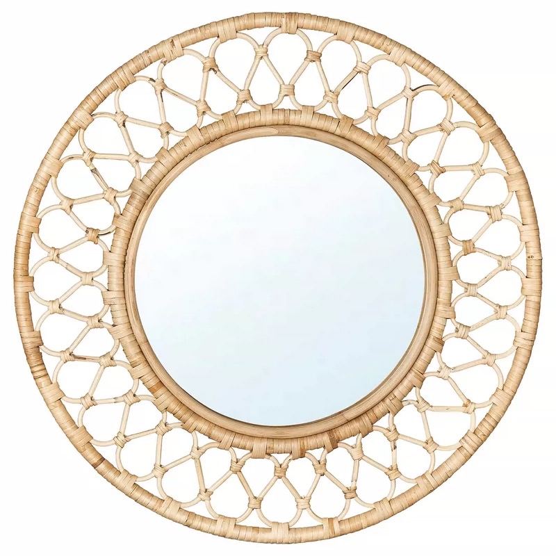 Runder Rattan-Wandspiegel, Nat – Rattan Mirror Round Bewertung und Preis