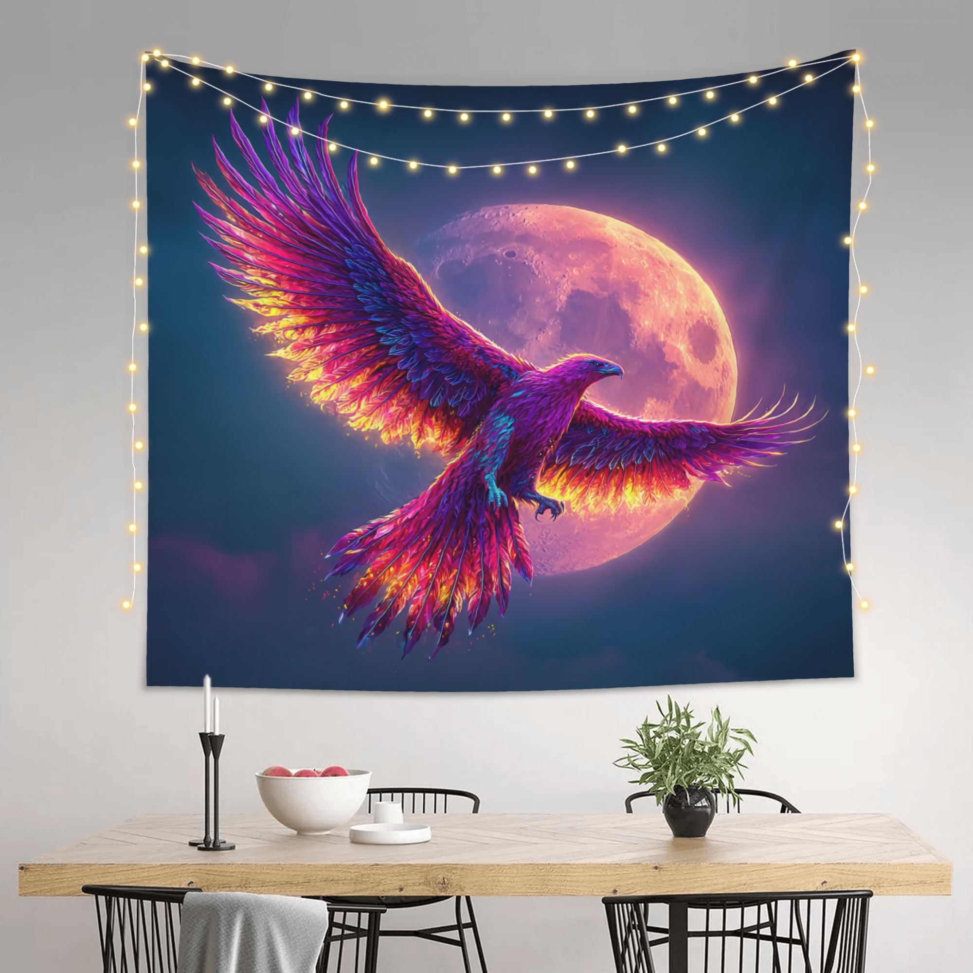 Phoenix Mond Himmel Wandteppic – Interior Design Hd Bewertung und Preis