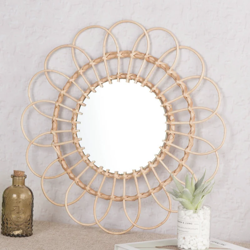 Hängender Spiegel Rattan Sonne – Rattan Mirror Round Bewertung und Preis