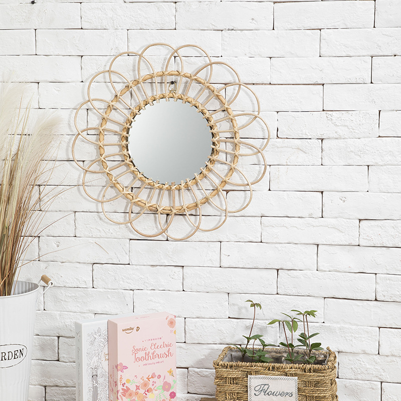 Hängender Spiegel Rattan Sonne – Rattan Mirror Round Bewertung und Preis