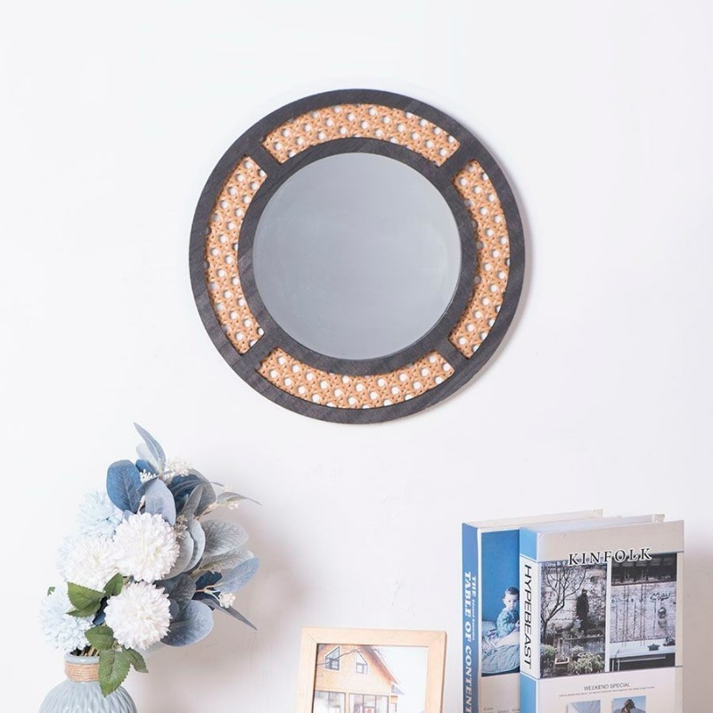 Kreativer dekorativer Spiegel, – Rattan Mirror Round Bewertung und Preis