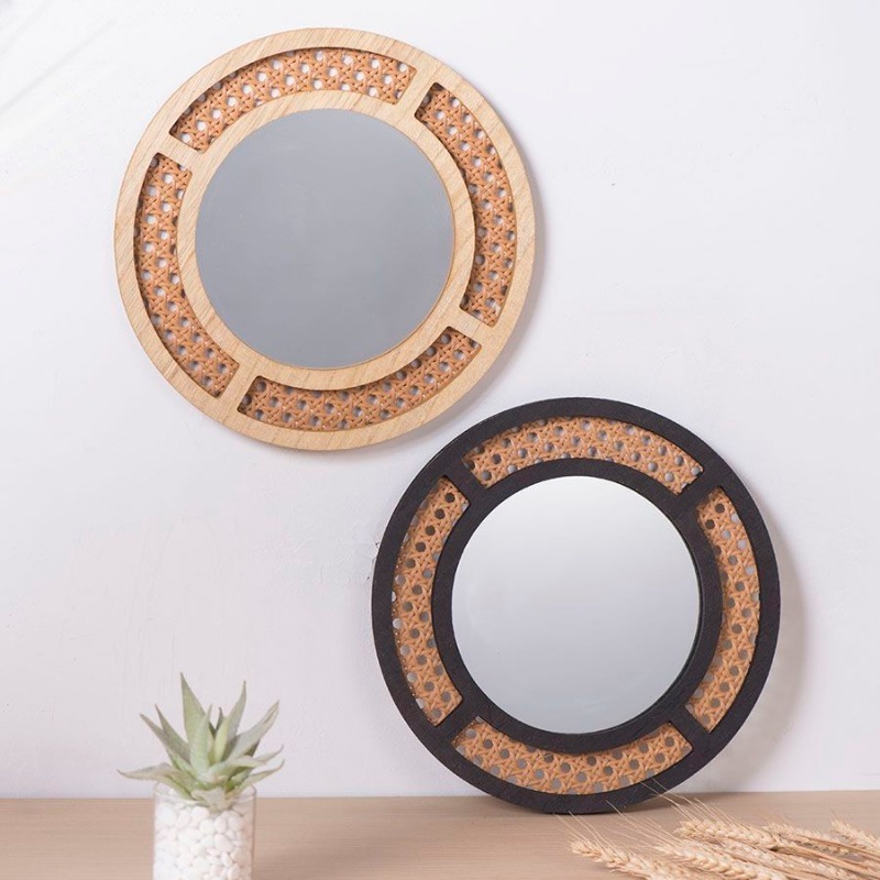Kreativer dekorativer Spiegel, – Rattan Mirror Round Bewertung und Preis