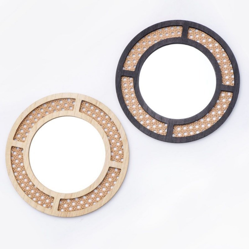 Kreativer dekorativer Spiegel, – Rattan Mirror Round Bewertung und Preis