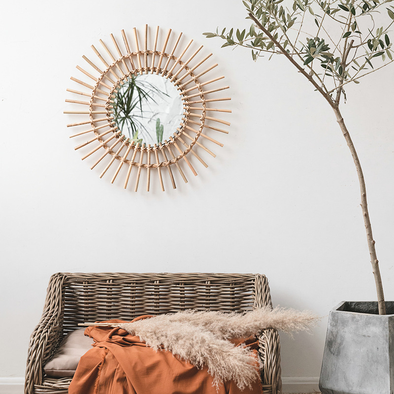 Rattan-Wandspiegel im nordisch – Rattan Mirror Round Bewertung und Preis