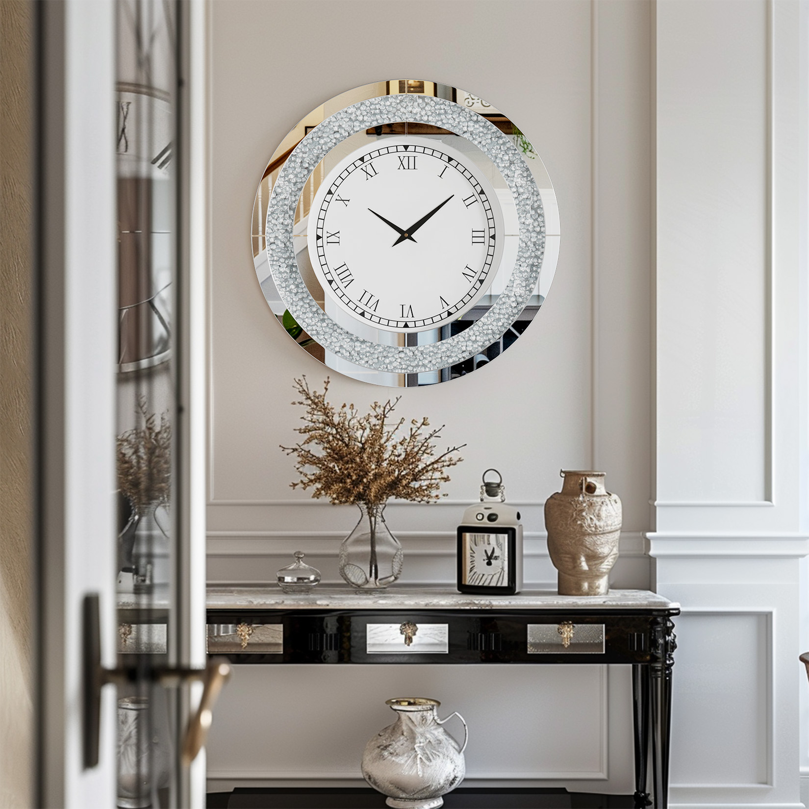 Silber, gelbbraun getönter run – Rattan Mirror Round Bewertung und Preis