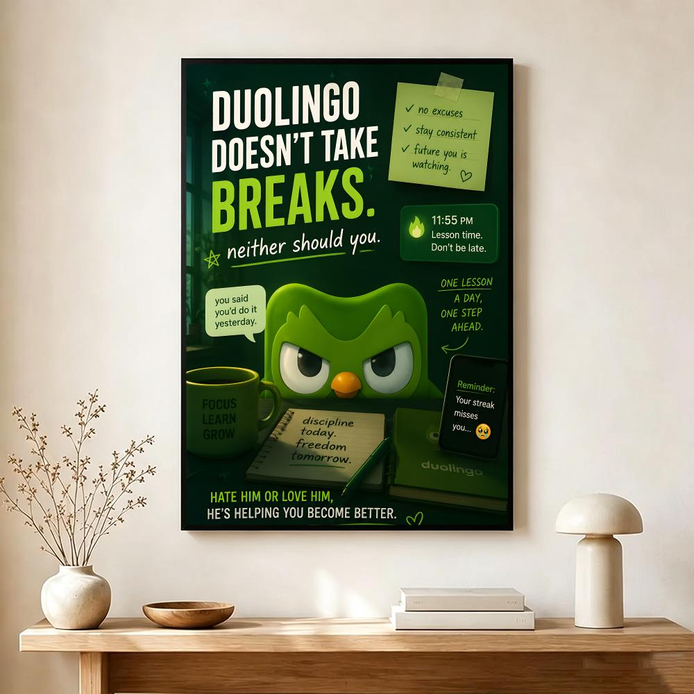 Sprach-App D-duolingo Poster M – Interior Design Language Bewertung und Preis