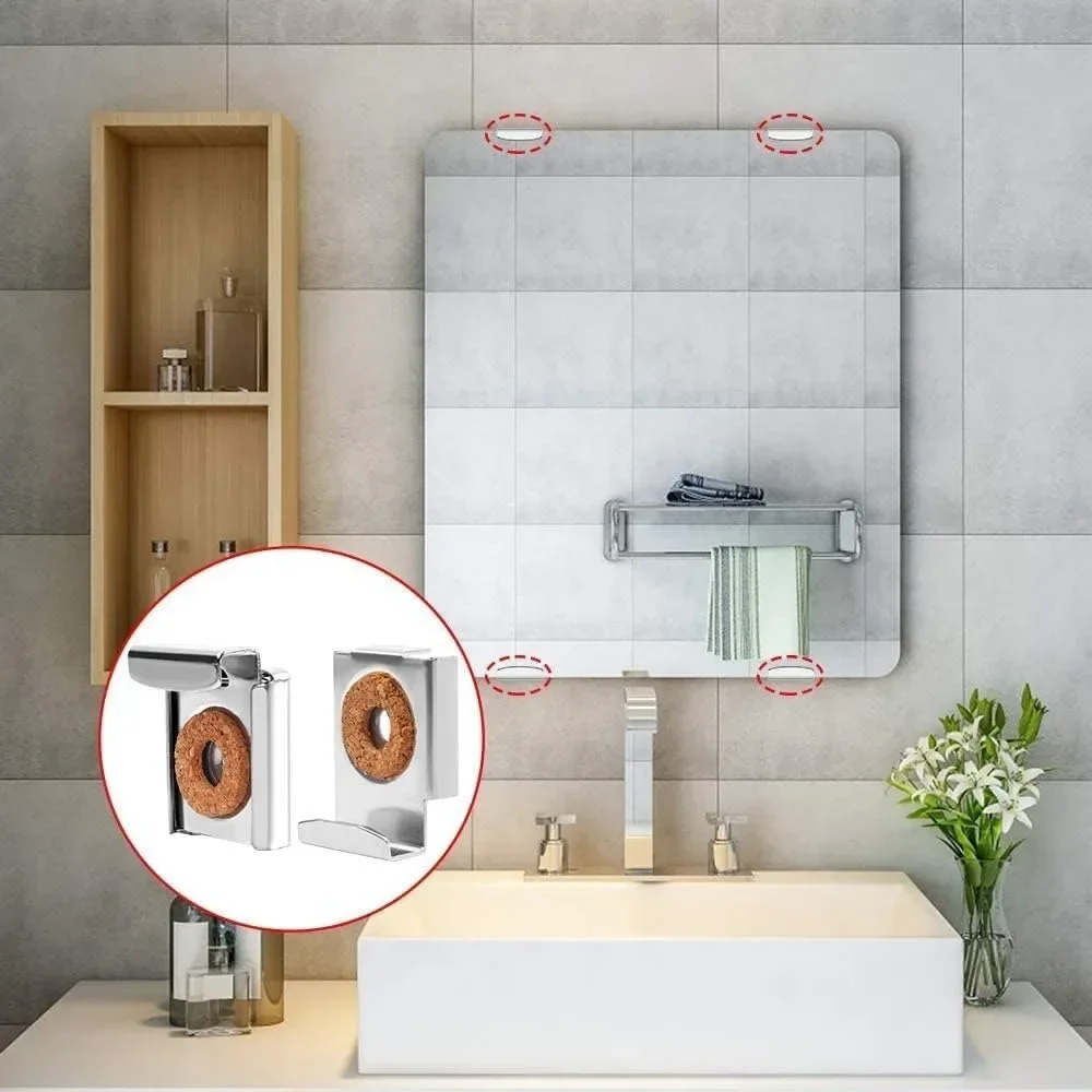 Für 4 stücke Chrom Spiegel Wan – Rattan Mirror Round Bewertung und Preis