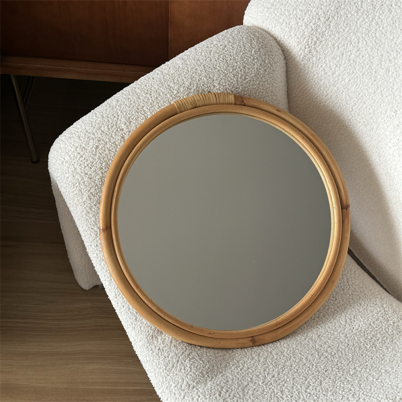 Mittelalterlicher Rattan-Spieg – Rattan Mirror Round Bewertung und Preis