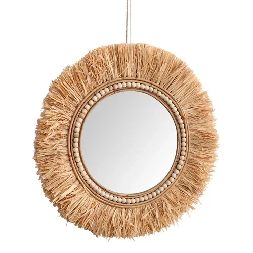 Rattan dekorative Spiegel für  – Rattan Mirror Round Bewertung und Preis