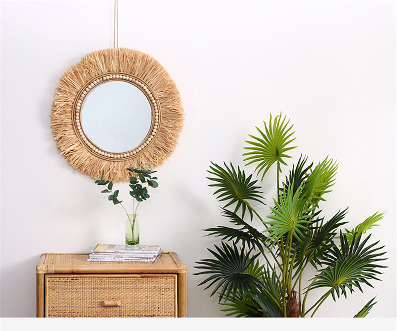 Rattan dekorative Spiegel für  – Rattan Mirror Round Bewertung und Preis